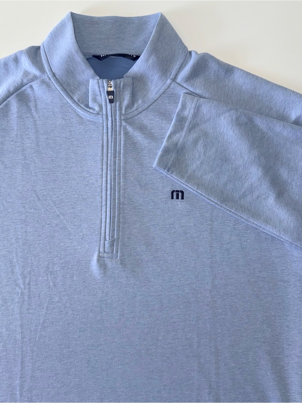 Travis Mathew Quarter Zip Pullover Men’s L Light Blue Soft Performance